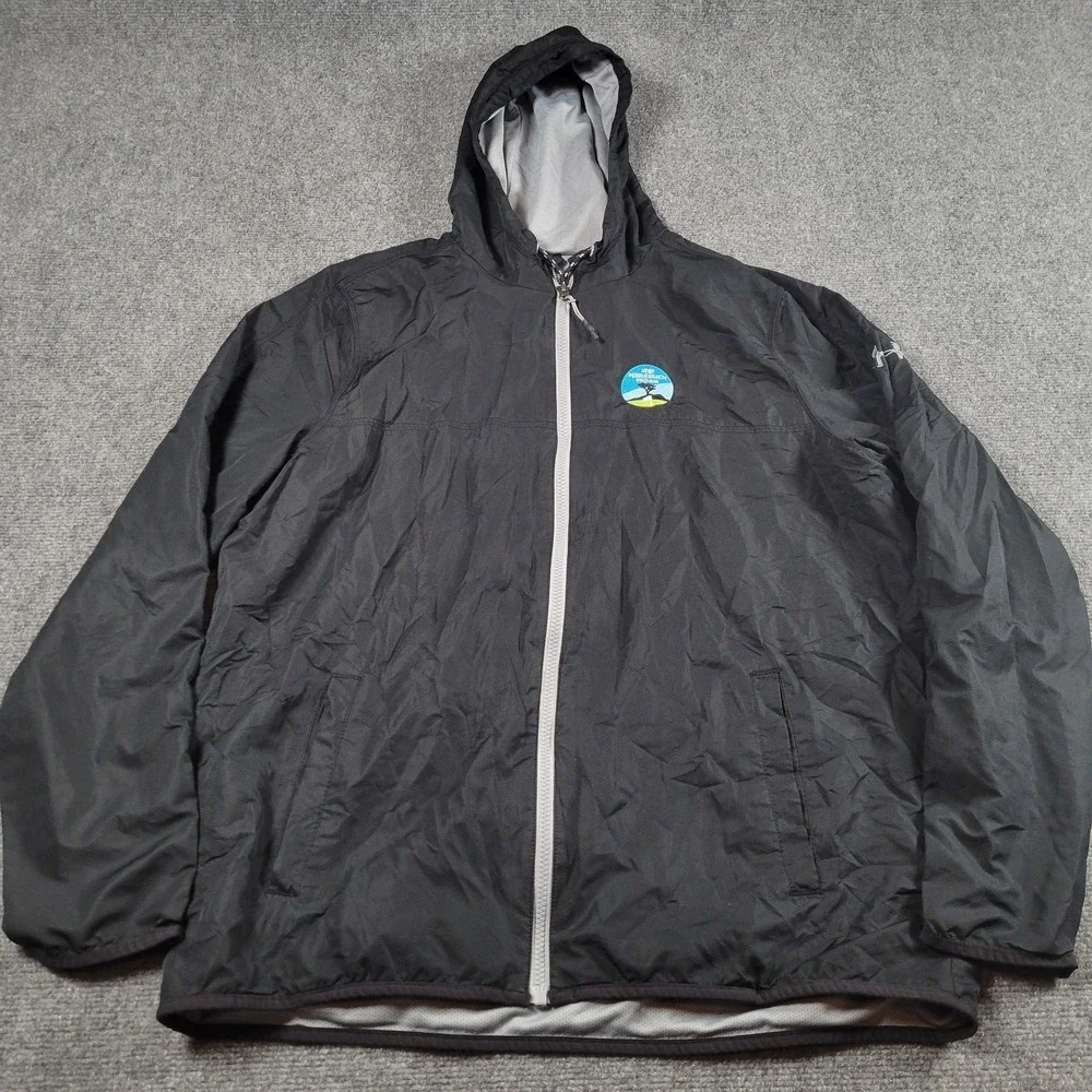AT&T Pebble Beach Pro-Am Jacket Mens Large Under Armour Black Golf Windbreaker